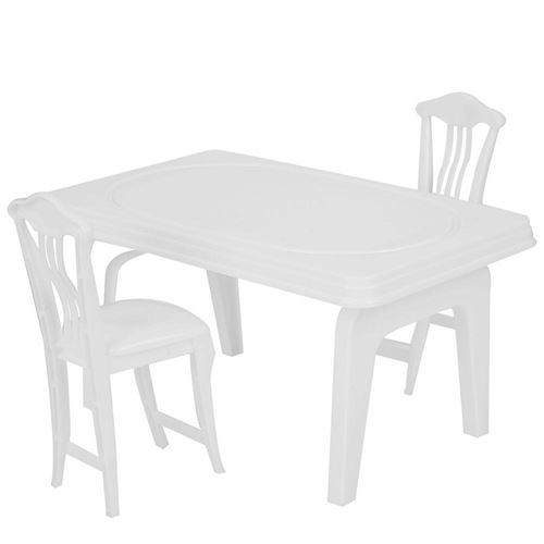 Ensembles de Tables Chaises Tout-Petits Poupée Barbie Miniature Ensemble des Immeubles Pour Filles Garsons 3 Pièces
