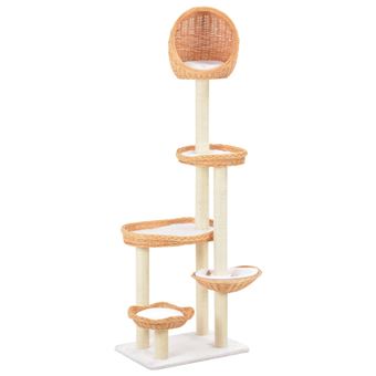 Vidaxl Arbre A Chat Avec Griffoir En Sisal Naturel Bois De Saule