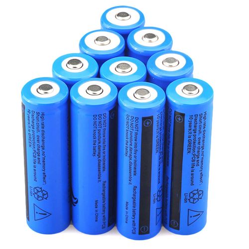 20 Sur 10pcs 3 7v 5000mah Li Ion Rechargeable 18650 Batterie Pour Lampe Torche Chargeur Telephone Mobile Achat Prix Fnac 