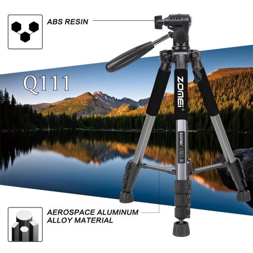 Portable ZOMEI Q111 Caméra Al-Alloy Trépied pour Canon Nikon Sony DV vidéo? AFSXT109