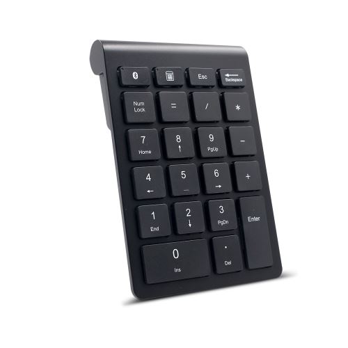 VSHOP® Pavé numérique Clavier Numérique sans-fil de 22 touches compatible pour iMac, MacBook, ordinateur de bureau et portable - noir