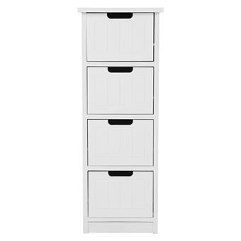 20 Sur Tiroir Armoire De Salle De Bain Armoire De Rangement Debout Meuble De Salle De Bain Blanc 4 Tiroirs Achat Prix Fnac