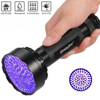 UV Ultra Violet 100 lampe de poche LED Blacklight 395nm trouver l'urine et les