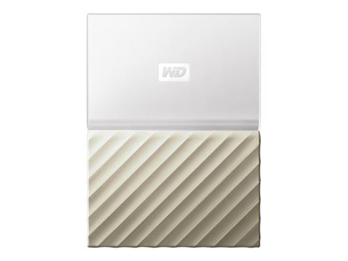 WD My Passport Ultra WDBFKT0040BGD - Vaste schijf - gecodeerd - 4 TB - extern (draagbaar) - USB 3.0 - 256-bits AES - wit-goud