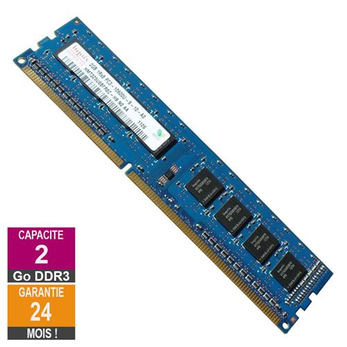 Barrette Mémoire 2Go Ram Ddr3 Hynix Hmt325U6Bfr8C-H9 Pc3-10600U 1333Mhz 1Rx8
