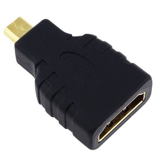 INECK® Adaptateur HDMI (HDMI femelle vers micro HDMI Type D mâle, compatible pour smartphones, par exemple EVO 4G)