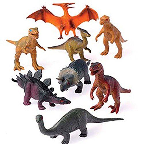 12 - Assortiment de dinosaures en plastique de taille moyenne pour jouets.