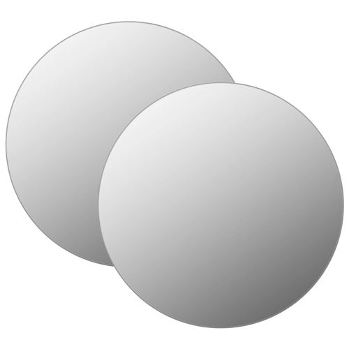 vidaXL Miroirs muraux 2 pcs 70 cm Rond Verre