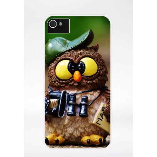 Coque Chouette Compatible Iphone 4 Transparent