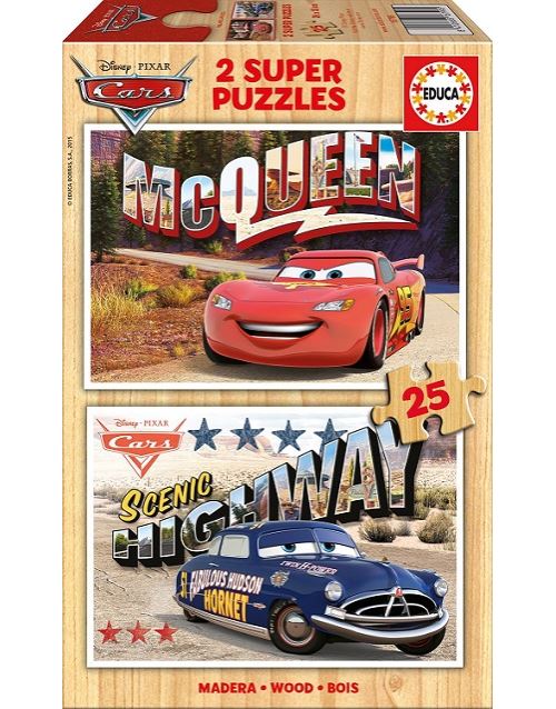 EDUCA Puzzle enfant disney cars - 2 x 25 pi&egrave;ces -  - 16799