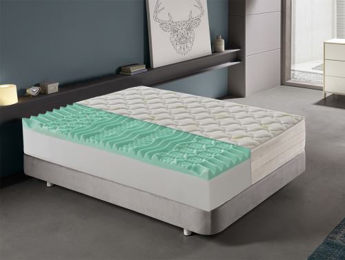 Matelas 120x190 ibiza à 9 zones en mousse à mémoire de forme et le tissu d'aloès