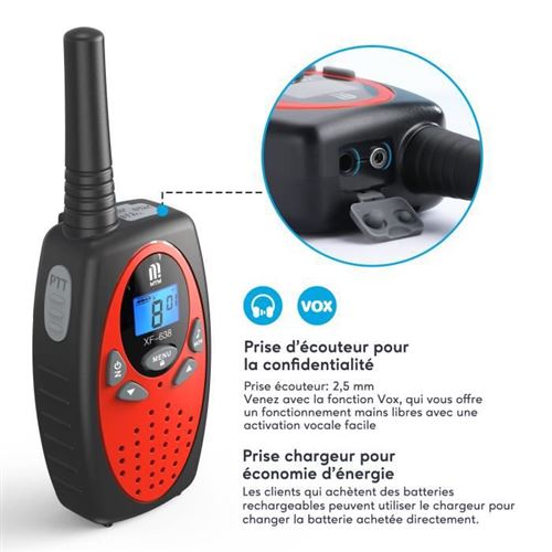 Talkie Walkie Heures De Temps De Travail Longue Portée De 3 Kilomètres