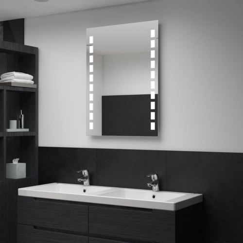 Miroir mural à LED pour salle de bains 60 x 80 cm (144697)