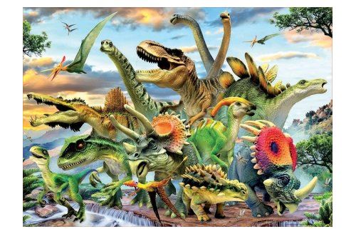 EDUCA Puzzle le monde des dinosaure - 500 pieces -  - collection animaux prehistoriques 
