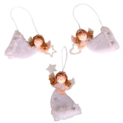 Arbre de Noël ornement de Noël Flying Angel Doll Pendentif Cute Love Plush 3PC