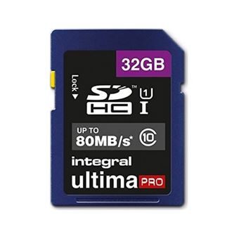 Integral UltimaPro - Carte mémoire flash - 32 Go - UHS Class 1 / Class10 - SDHC UHS-I - 1