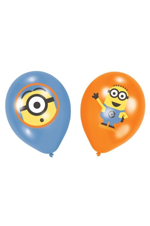 Sachet De 6 Ballons Les Minions™ 28cm - Jaune - 11 / 28 cm de diamètre
