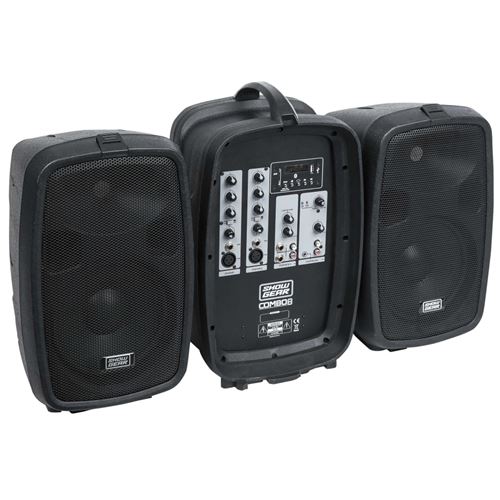 SHOWGEAR Haut-parleurs stéréo portables Combo 8 Noir 8 935000