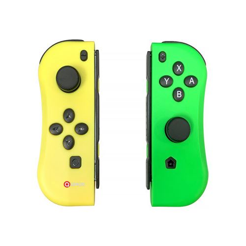 Qumox Vervanging Joy-Con Controllers links en rechts Gamepad Joypad voor Nintendo Switch Geel Groen - NIET compatibel met Joy-Con Grip