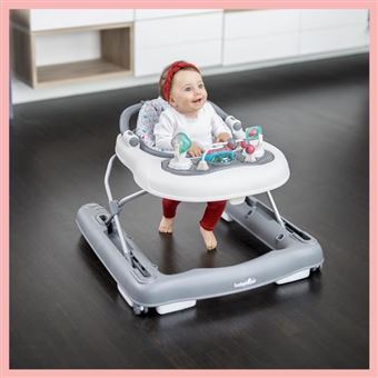 Babymoov Trotteur Pousseur Bebe Evolutif Pliage Compact Musical Zinc Trotteurs Achat prix fnac