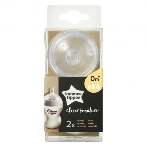 Lot de 2 tétines closer to nature débit variable - tommee tippee