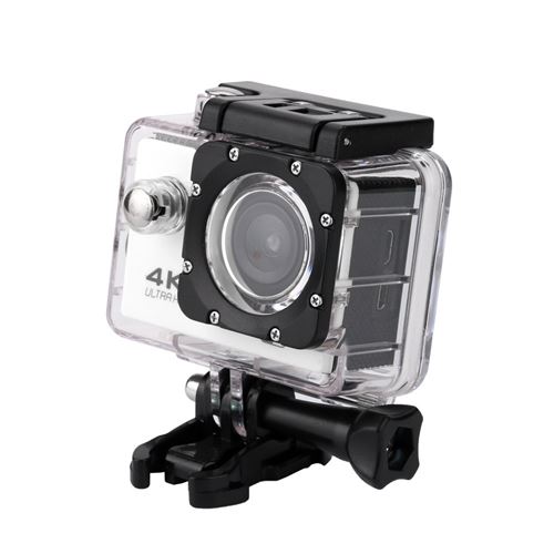 Caméra Sport Télécommande Étanche 4K Wifi 1080P -Blanc