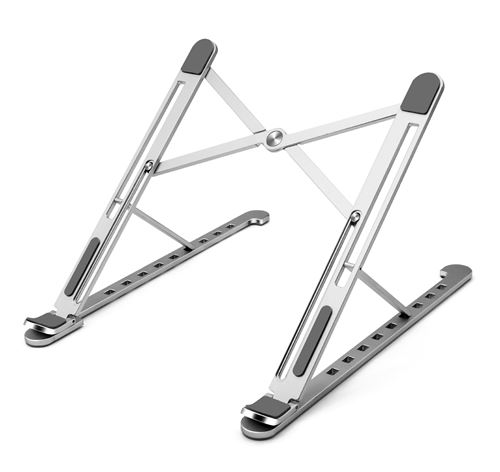 Support pour Ordinateur Portable Quanguang Refroidissement RéGlable Et Repliable Compatible Avec Macbook Air/Pro,Dell,Autres,Jusqu'à 15,6 Pouces Argent