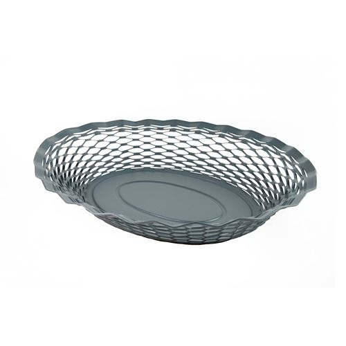 Corbeille pain vintage ovale gris givr roger orfevre 727136