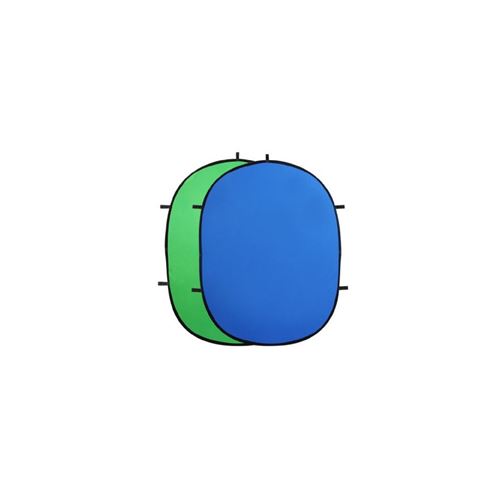 StudioKing Fond de Studio pliable Unis vert/bleu 240x240 cm