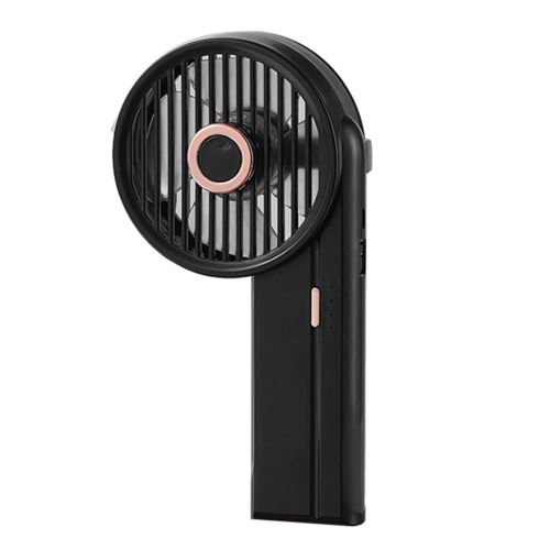 Ventilateur USB rechargeable portable Réglable Éventail suspendu avec Banque de puissance noir