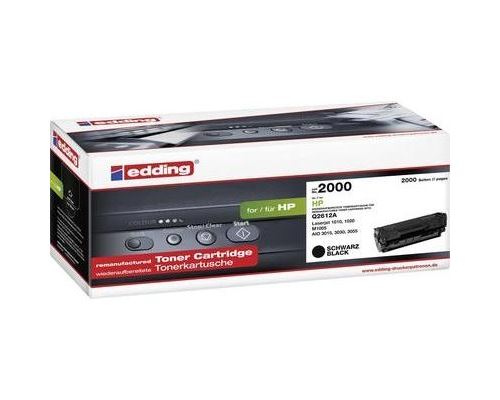 Toner edding remplace hp 12a, q2612a compatible noir 2000 pages 18-2000