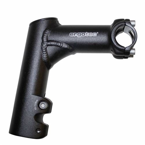 Potence vtt -urbain-trekking ergotec comfi rehausse et releve 15° alu noir 25,4 l 100mm (homologue niveau 5)