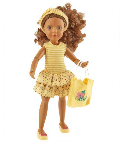 Käthe Kruse poupée ado aux cheveux bouclés et tenue d'été 23 cm