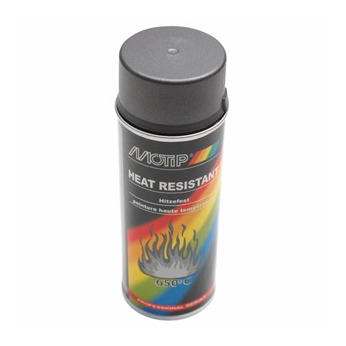 Bombe de peinture motip pro haute temperature anthracite spray 400ml (04037)