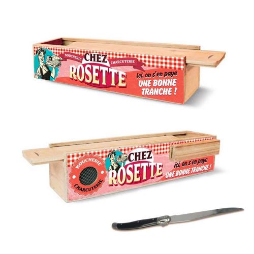 Cave à Saucisson Humoristique + Couteau – Chez Rosette