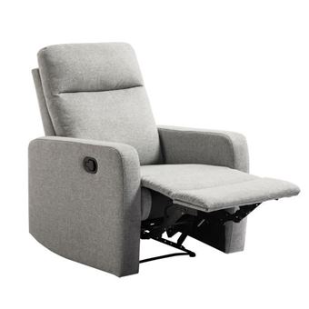 Relax Fauteuil De Relaxation Manuel Tissu Gris Classique L 76 X P 88 Cm Relax Fauteuil De Relaxation Manuel Tissu Gris Classique L 76 X P 88 Cm