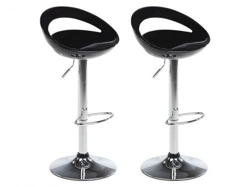 Lot de 2 tabourets de bar BOOGLE - Coloris noir