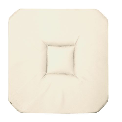 Galette 4 rabats 36 x 36 x 3.5 cm coton uni panama Naturel