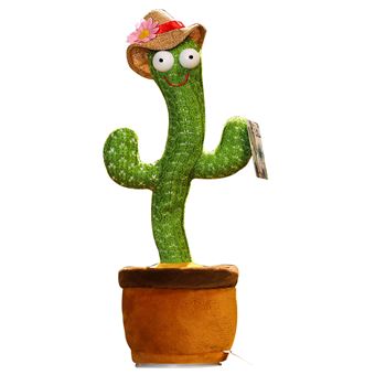 12€ sur Peluche cactus Dansant Électronique avec chanson 32cm-Vert - Animal  en peluche - Achat & prix