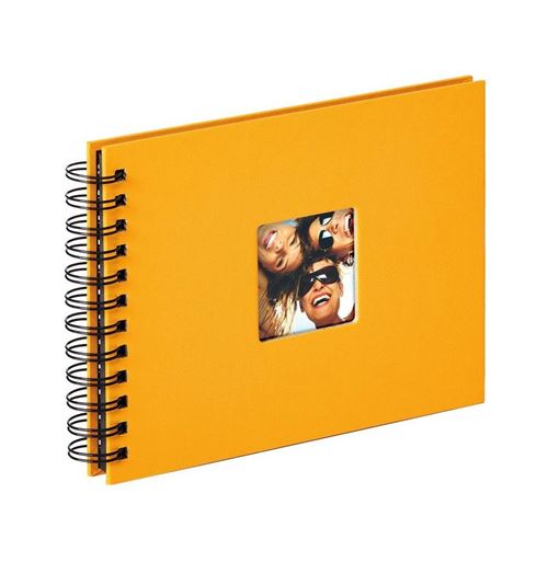 Album photo à spirales 40 pages Fun - L 17 x l 23 cm - Jaune