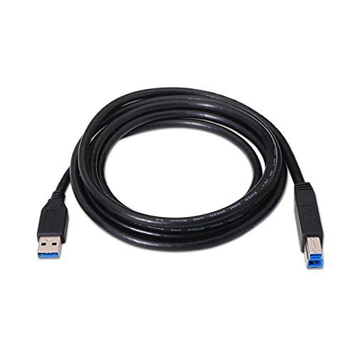 Nano Cable 10.01.0802-BK - Câble d'imprimante USB 3.0, mâle-mâle, Noir, 2mts