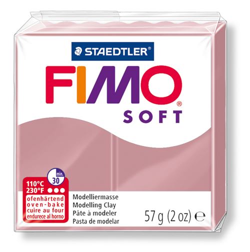 Boite 6 fimo soft rose antique