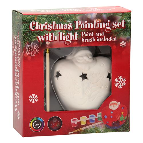 Set de peinture de Noël avec LED, 8dlg.