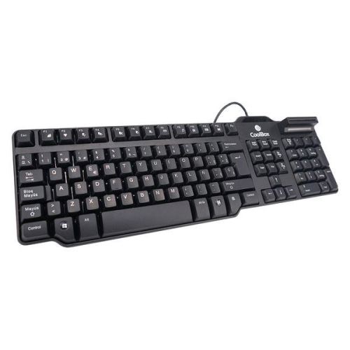 Clavier avec CoolBox Reader COO-TEC02DNI Noir