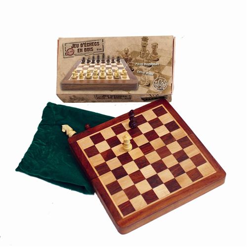 Generique Multicolore Jeu Bois Echiquier Pliant 18Cm Roi 31Mm Traditionnel