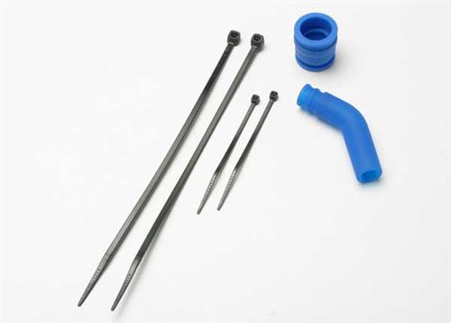 Rallonge de tube de fuite d'echappement bleue