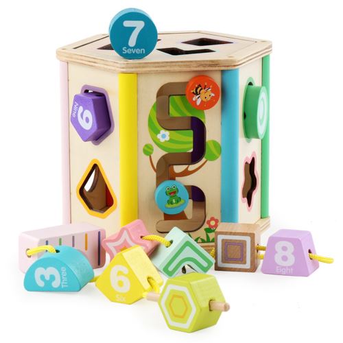 Bois Puzzles enfants Boîte éducatifs Enfants Jeu d'apprentissage Géométrie bébé Jigsaw Pealer4644