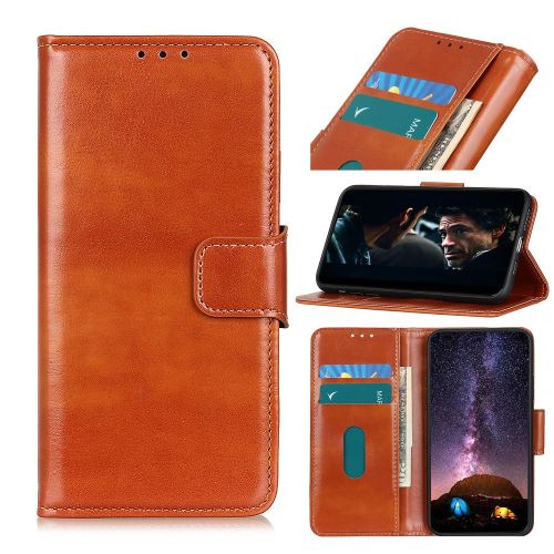 Etui en PU Cheval fou marron pour votre Realme X50 5G