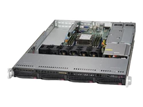 Supermicro SC815 TQC-R504WB2 - Montable sur rack - 1U - ATX étendu - SATA/SAS - hot-swap 500 Watt - noir
