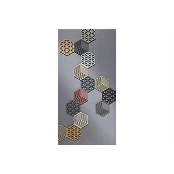 Plat / moule Zone Denmark Dessous de plat design hexagone silicone noir